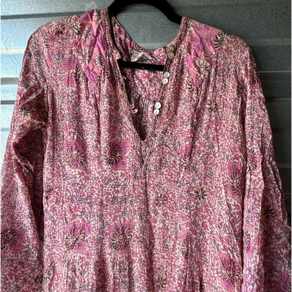 Vintage Indian Block printed maxi dress